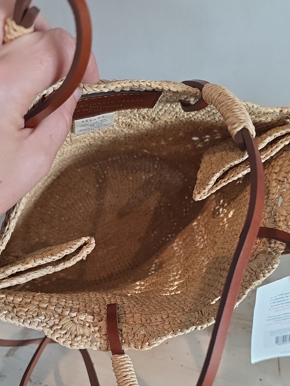 NWT Sezane Ralph Weaved Bag In Raffia - Picture 10 of 13